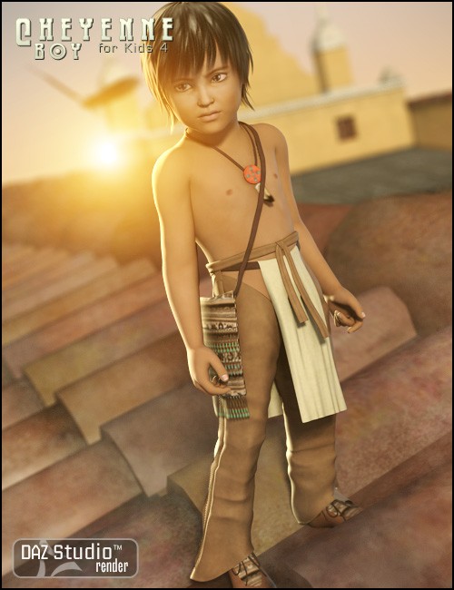 Cheyenne Boy for Kids 4 | Uniforms Costumes for Daz Studio and Poser