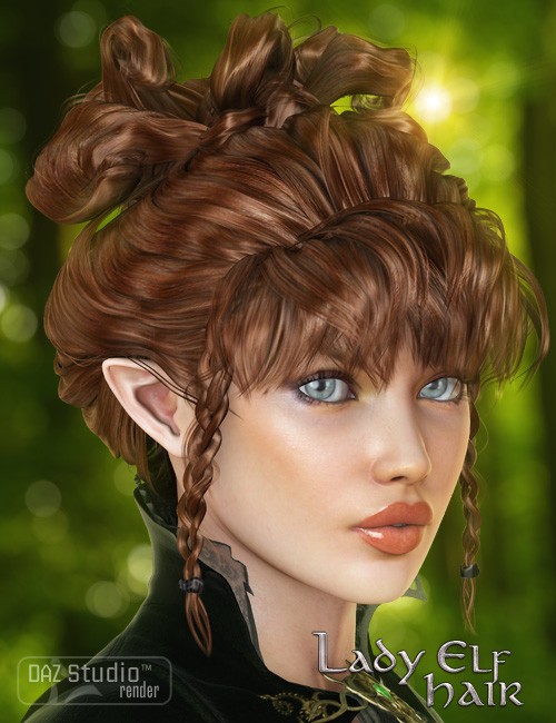 Lady Elf Hair 3d Models For Daz Studio And Poser