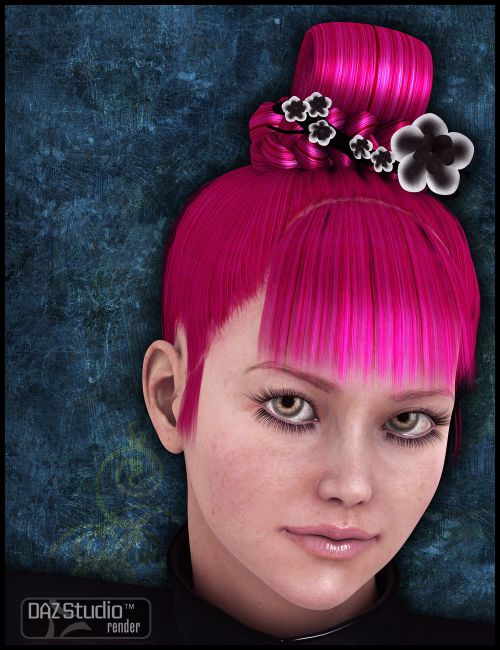 ... Hua Hair for Genesis 2 Female(s) preview ... - ying-hua-hair-f-for-poser-4