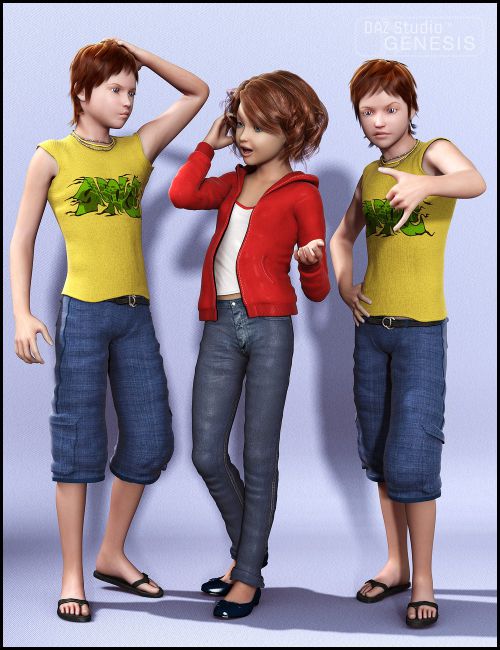 Young Teens 5 Pro Bundle Children for Daz Studio and Poser
