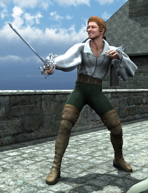 Sword Play - Rapier Poses for M4 | Environments and Props for Daz
