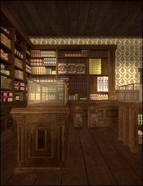 Old West Mercantile Interior Environments And Props For