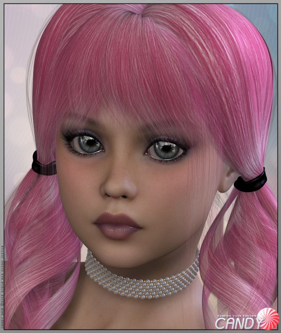 Candy Wavy Pigtails Hair For Poser And Daz Studio