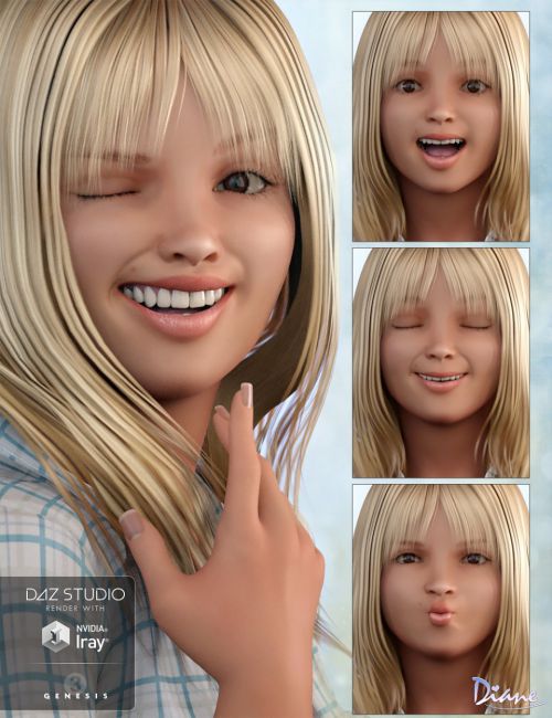 Expressions For Haley And Genesis 3 Female 3d Models For Poser And