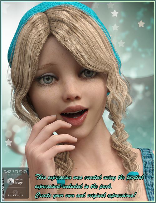 Awesomity Mix And Match Expressions For Tween Julie 7 And Genesis 3 Female S 3d Models For