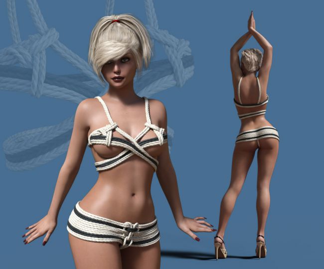 Rope Work For G F Clothing For Poser And Daz Studio