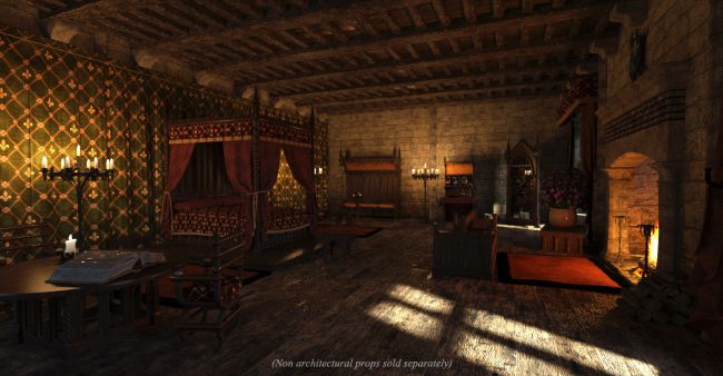 MICK (Medieval Interior Construction Kit) | 3D models for Daz Studio