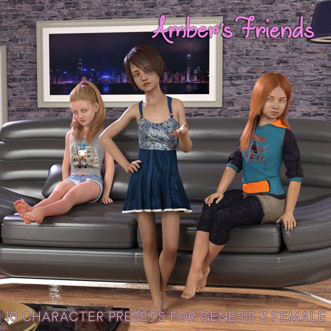 Ambers Friends 3D Models for Poser and Daz Studio