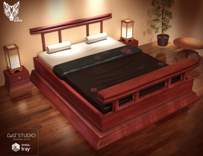 Japanese Style Bed Set Lotus