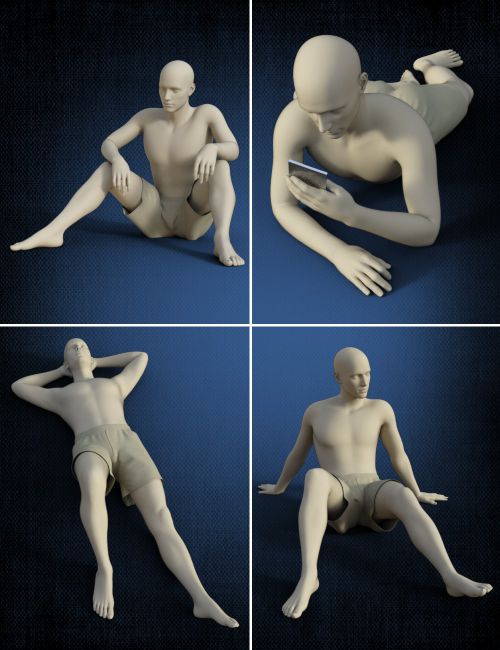 Lazy Poses For Genesis Male D Models For Daz Studio And Poser