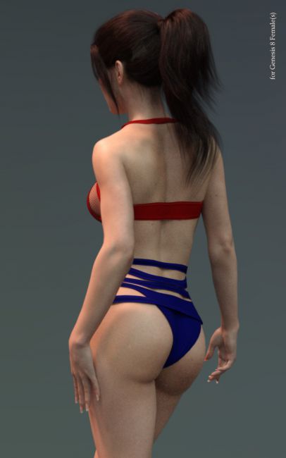 X Fashion High Cut Bikini For Genesis Female S D Models For Daz