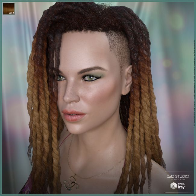 Touchable Shaved Side Dreads G8f Hair For Poser And Daz Studio