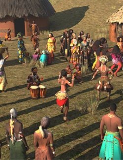50 LOWREZ African People for Daz Studio