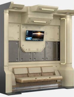 Sci-Fi Wall with Seats Props