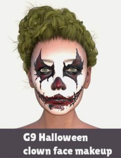G9 Halloween Clown Face Makeup