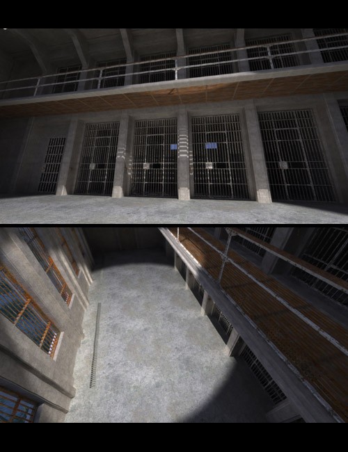 Movie Maker - Prison Block Night Background Pack | 3d Models for Daz ...