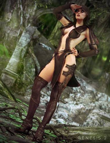 Sherwood Huntress Outfit For Genesis 2 Female(s)
