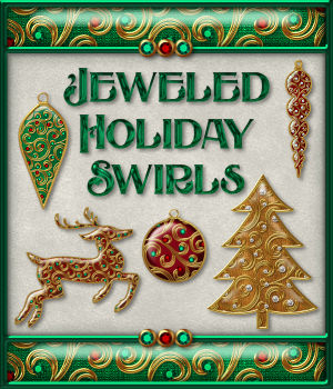 Jeweled Holiday Swirls Layer Styles