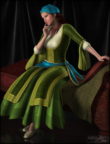 Ghawazee Coat for Genesis 2 Female(s)