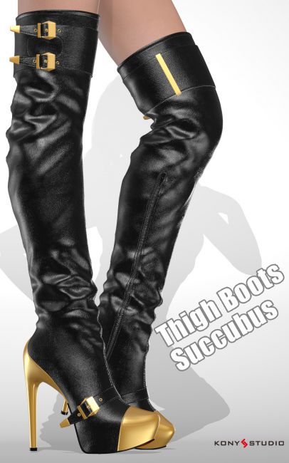 Thigh Boots Succubus | Footwear for Daz Studio and Poser