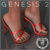 Strappy Sandals for Genesis 2 Female(s)