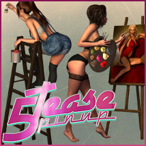 5TEASE PinUp Vol 4: Paintergirl- Poses and Props for V4 & G2F