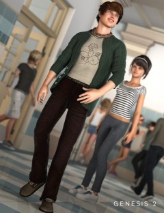 Trendy College Outfit for Genesis 2 Male(s)