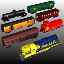 ATSF FREIGHT TRAINBUNDLE for Poser