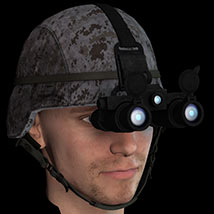 Helmet with NV Goggles