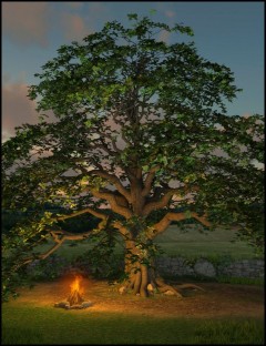 Merlin's Oak, Plants and Props Set