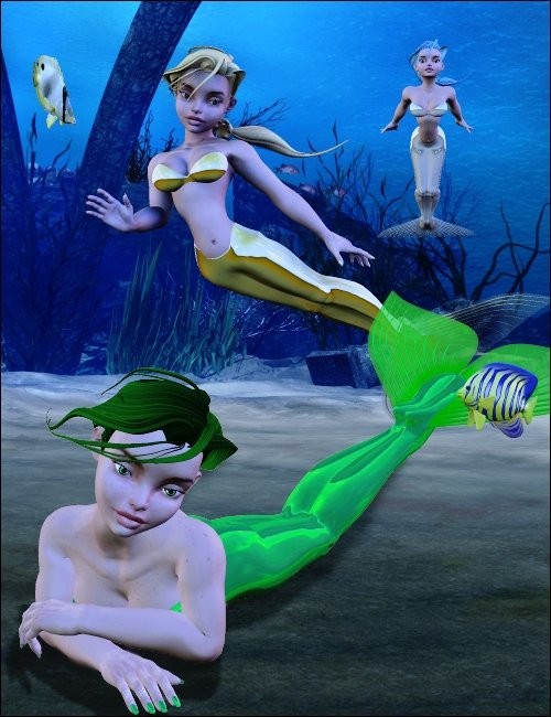 Mermaid Girl 3D Model