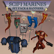 Scifi MarineJet Pack & Banners