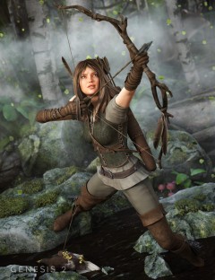 Ranger Outfit for Genesis 2 Female(s)