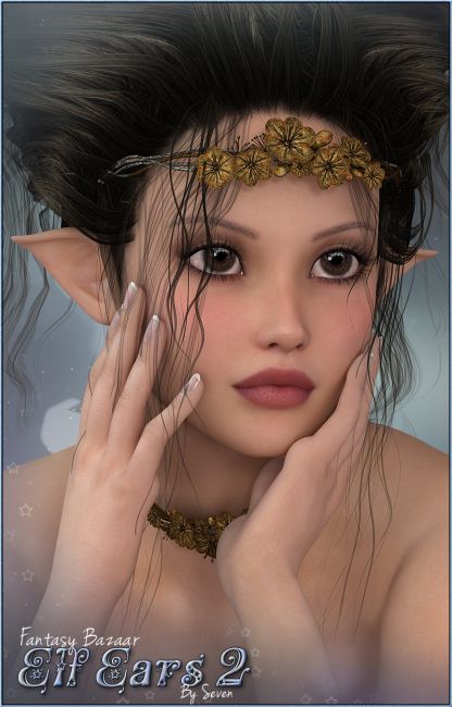 SV7 Fantasy Bazaar - Elf Ears 2 | Morphs and Deformers for Poser