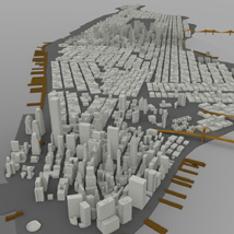 Manhattan Island Cityscape (for Wavefront OBJ)