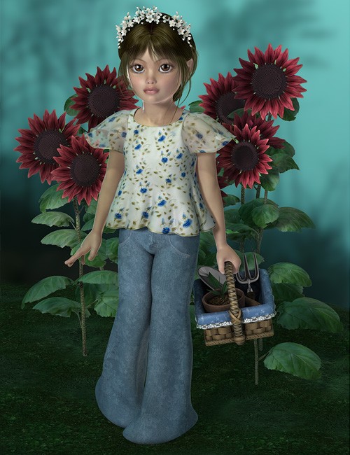 GiGi Garden Girl | 3d Models for Daz Studio and Poser