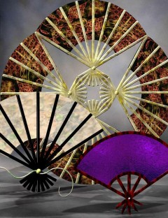 Asian Fan Background Props