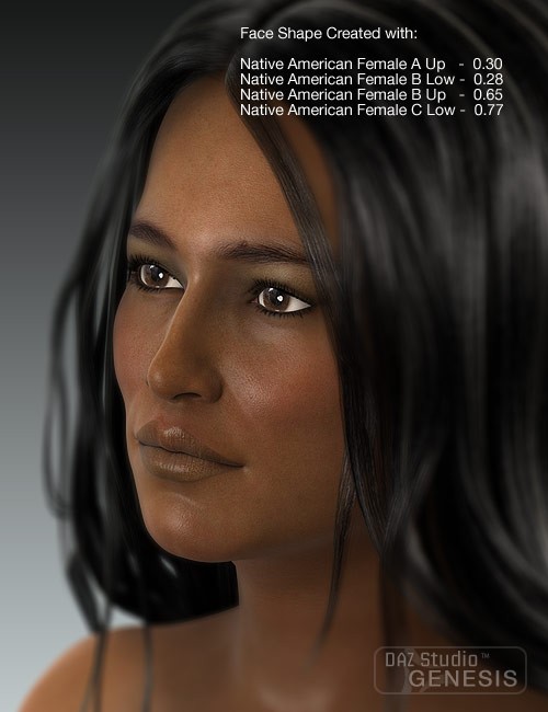native american female facial features