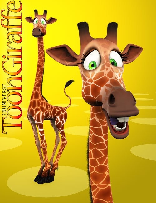 3D Universe - Toon Giraffe | 3d Models for Daz Studio and Poser