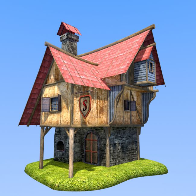 Blacksmith House 3d Models For Daz Studio And Poser   Blacksmith Hous For Poser 1 