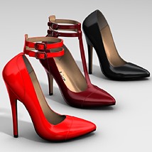 T-Strap Pumps | 3d Models for Daz Studio and Poser