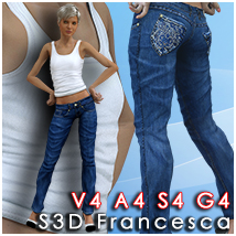 Slide3D Francesca Jeans & TankTop