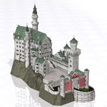 Neuschwanstein Castle (Poser and Vue)