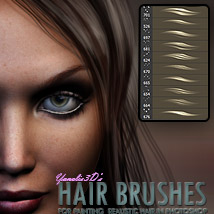 Y3D Hair Brushes for Photoshop