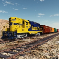 SANTA FE FREIGHT TRAIN 1954-1965 (bundle for Vue)