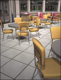 Moonlit Moonshine's Diner Interior Bubblegum