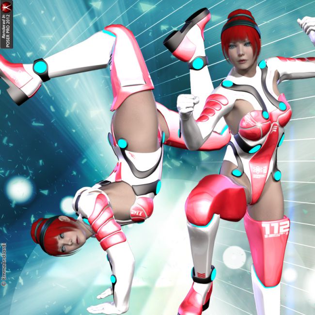 Anime Battle Cry Poses Pack For V4  3d Models for Daz Studio and Poser
