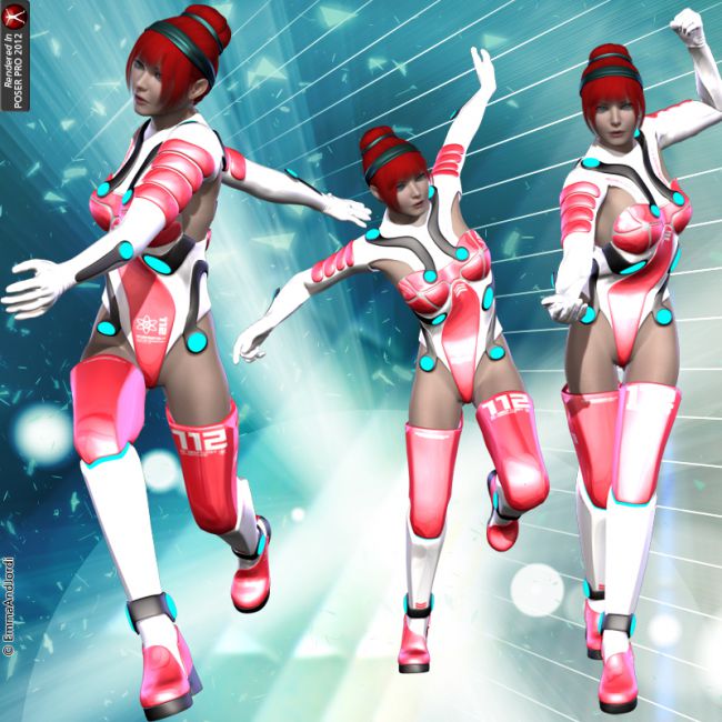 Anime Battle Cry Poses Pack For V4  3d Models for Daz Studio and Poser