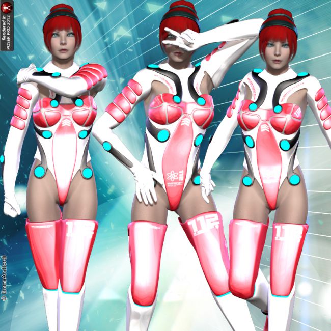 Anime Battle Cry Poses Pack For V4  3d Models for Daz Studio and Poser