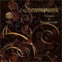 Steampunk Trinkets and Backgrounds